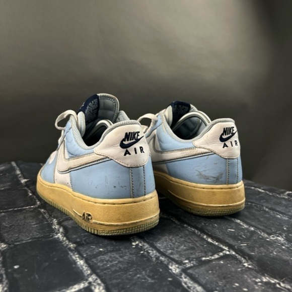 Vintage NIKE Air Force 1 Low Baby Sky Blue & White on Gum & Green - Picture 6 of 15